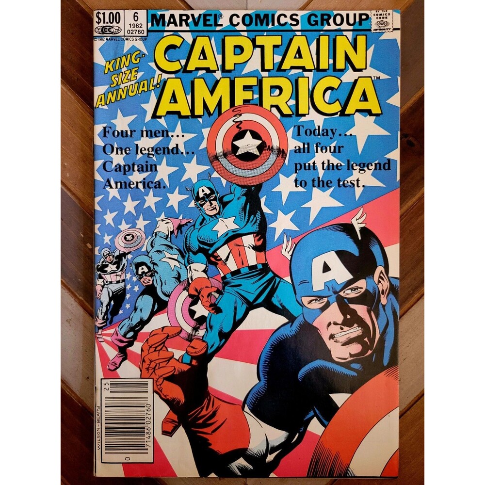 Captain America Annual #6 (Marvel 1982) Patriot, Nomad, & More! Newsstand (6.0)